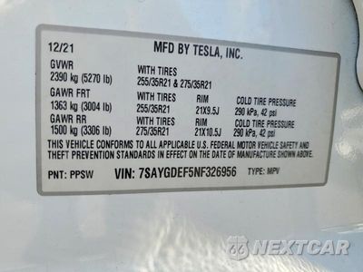 Zdjęcie 13 z 13 samochodu: 2022 TESLA MODEL Y VIN:7SAYGDEF5NF326956 - miniatura