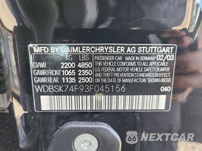 Zdjęcie 13 z 13 samochodu: 2003 MERCEDES-BENZ SL 55 AMG VIN:WDBSK74F93F045156 - miniatura