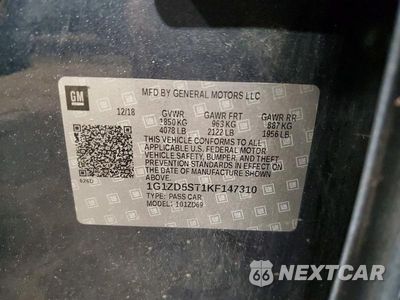 Zdjęcie 12 z 12 samochodu: 2019 CHEVROLET MALIBU LT VIN:1G1ZD5ST1KF147310 - miniatura
