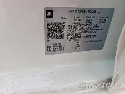 Zdjęcie 12 z 12 samochodu: 2021 CHEVROLET SILVERADO C1500 CUSTOM VIN:1GCRWBEK4MZ372826 - miniatura