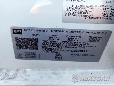Zdjęcie 12 z 12 samochodu: 2023 CHEVROLET SILVERADO C1500 CUSTOM VIN:3GCPABEK4PG268833 - miniatura