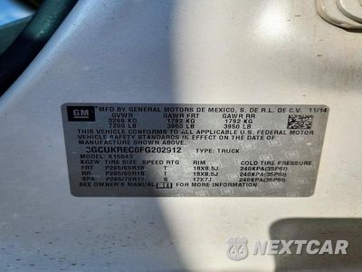 Zdjęcie 12 z 12 samochodu: 2015 CHEVROLET SILVERADO K1500 LT VIN:3GCUKREC0FG202912 - miniatura