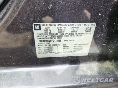 Zdjęcie 12 z 12 samochodu: 2015 CHEVROLET SILVERADO K1500 LT VIN:3GCUKREC9FG179386 - miniatura