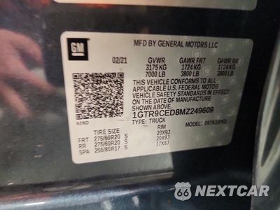 Zdjęcie 12 z 12 samochodu: 2021 GMC SIERRA K1500 ELEVATION VIN:1GTR9CED8MZ249609 - miniatura