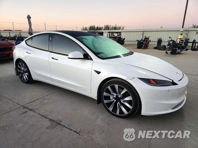 Czwarte zdjęcie samochodu z boku: 2024 TESLA MODEL 3 VIN:5YJ3E1EBXRF793255 - miniatura