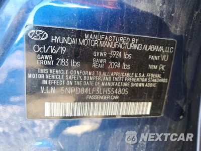 Zdjęcie 12 z 12 samochodu: 2020 HYUNDAI ELANTRA SEL VIN:5NPD84LF3LH554805 - miniatura