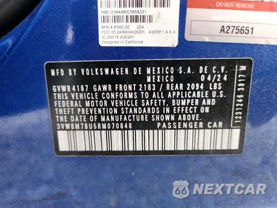 Zdjęcie 12 z 12 samochodu: 2024 VOLKSWAGEN JETTA SPORT VIN:3VWBM7BU5RM070848 - miniatura