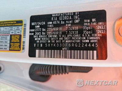 Zdjęcie 14 z 14 samochodu: 2024 KIA SPORTAGE EX VIN:5XYK33DF6RG224445 - miniatura