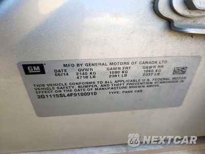 Zdjęcie 12 z 12 samochodu: 2015 CHEVROLET IMPALA LT VIN:2G1115SL4F9100910 - miniatura