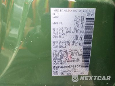 Zdjęcie 12 z 12 samochodu: 2024 NISSAN FRONTIER PRO-4X VIN:1N6ED1EKXRN676107 - miniatura