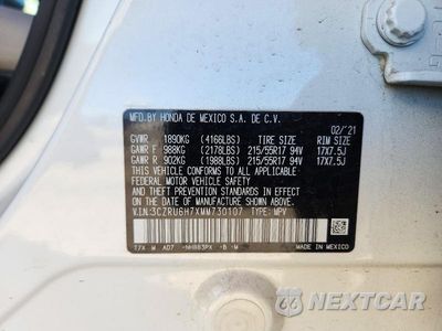 Zdjęcie 12 z 12 samochodu: 2021 HONDA HR-V EXL VIN:3CZRU6H7XMM730107 - miniatura