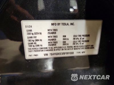 Zdjęcie 12 z 12 samochodu: 2024 TESLA MODEL Y VIN:7SAYGDEEXRF991008 - miniatura