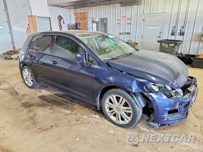 Czwarte zdjęcie samochodu z boku: 2015 VOLKSWAGEN GOLF TDI VIN:3VW2A7AUXFM047183 - miniatura