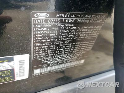 Zdjęcie 13 z 13 samochodu: 2016 LAND ROVER RANGE ROVER HSE VIN:SALGS2VF1GA248577 - miniatura