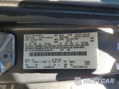 Zdjęcie 13 z 13 samochodu: 2014 FORD ESCAPE SE VIN:1FMCU0G92EUE36379 - miniatura