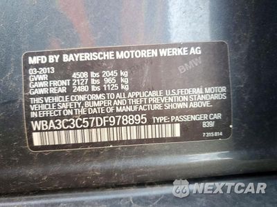 Zdjęcie 12 z 12 samochodu: 2013 BMW 320 I XDRIVE VIN:WBA3C3C57DF978895 - miniatura