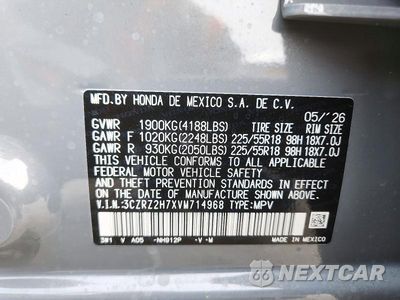 Zdjęcie 13 z 13 samochodu: 2027 HONDA HR-V EXL VIN:3CZRZ2H7XVM714968 - miniatura