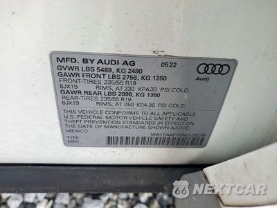Zdjęcie 14 z 14 samochodu: 2022 AUDI Q5 PREMIUM PLUS 45 VIN:WA1EAAFY0N2128279 - miniatura