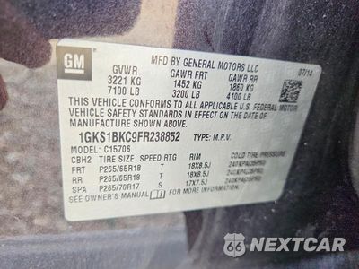 Zdjęcie 13 z 13 samochodu: 2015 GMC YUKON SLT VIN:1GKS1BKC9FR238852 - miniatura