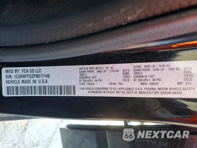 Zdjęcie 12 z 12 samochodu: 2023 RAM 1500 BIG HORN/LONE STAR VIN:1C6RRFFG2PN517146 - miniatura