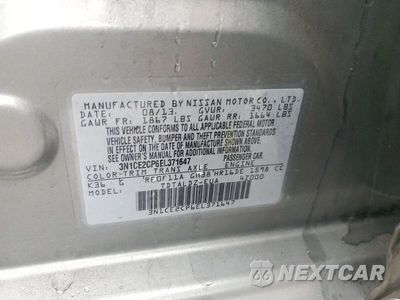 Zdjęcie 13 z 13 samochodu: 2014 NISSAN VERSA NOTE S VIN:3N1CE2CP6EL371647 - miniatura
