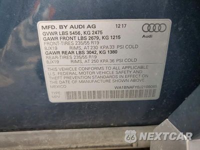 Zdjęcie 13 z 13 samochodu: 2018 AUDI Q5 PREMIUM PLUS VIN:WA1BNAFY0J2109085 - miniatura