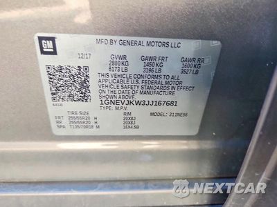 Zdjęcie 13 z 13 samochodu: 2018 CHEVROLET TRAVERSE PREMIER VIN:1GNEVJKW3JJ167681 - miniatura