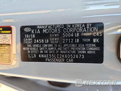 Zdjęcie 12 z 12 samochodu: 2019 KIA STINGER GT2 VIN:KNAE55LC2K6052673 - miniatura