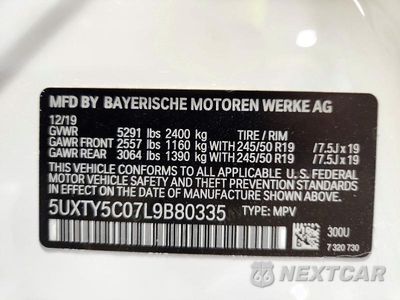 Zdjęcie 12 z 12 samochodu: 2020 BMW X3 XDRIVE30I VIN:5UXTY5C07L9B80335 - miniatura