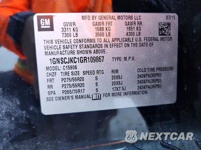 Zdjęcie 13 z 13 samochodu: 2016 CHEVROLET SUBURBAN C1500 LTZ VIN:1GNSCJKC1GR109867 - miniatura