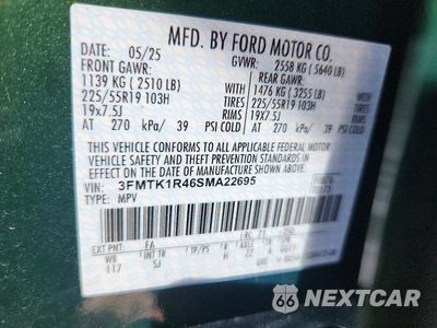 Zdjęcie 12 z 12 samochodu: 2025 FORD MUSTANG MACH-E SELECT VIN:3FMTK1R46SMA22695 - miniatura