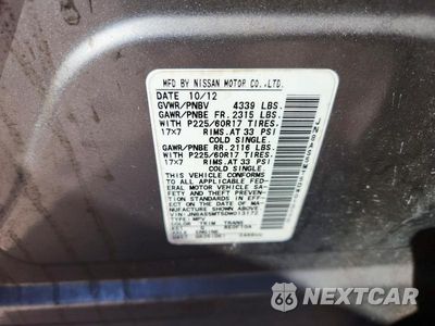 Zdjęcie 12 z 12 samochodu: 2013 NISSAN ROGUE S VIN:JN8AS5MT5DW013172 - miniatura