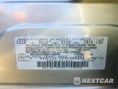 Zdjęcie 12 z 12 samochodu: 2013 NISSAN SENTRA S VIN:3N1AB7AP0DL743370 - miniatura