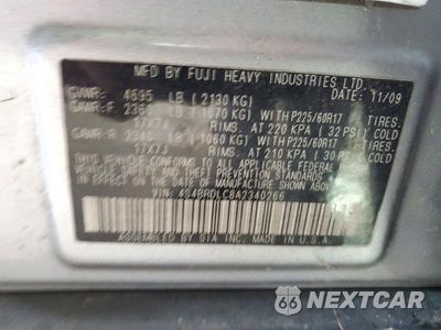 Zdjęcie 13 z 13 samochodu: 2010 SUBARU OUTBACK 3.6R LIMITED VIN:4S4BRDLC8A2340266 - miniatura