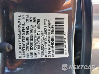 Zdjęcie 13 z 13 samochodu: 2016 HONDA CR-V LX VIN:2HKRM3H33GH562239 - miniatura