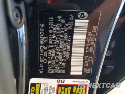 Zdjęcie 12 z 12 samochodu: 2024 LEXUS ES 300H BASE VIN:58ADA1C14RU044179 - miniatura