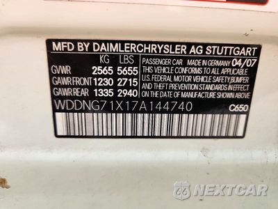 Zdjęcie 12 z 12 samochodu: 2007 MERCEDES-BENZ S 550 VIN:WDDNG71X17A144740 - miniatura