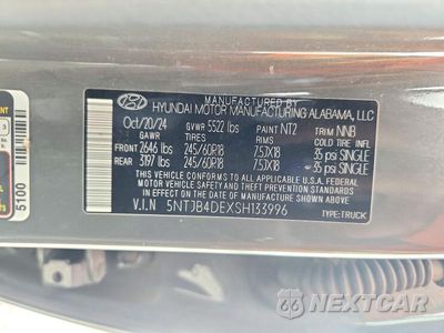 Zdjęcie 13 z 13 samochodu: 2025 HYUNDAI SANTA CRUZ SEL VIN:5NTJB4DEXSH133996 - miniatura
