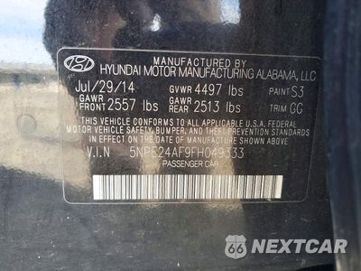 Zdjęcie 13 z 13 samochodu: 2015 HYUNDAI SONATA SE VIN:5NPE24AF9FH049333 - miniatura