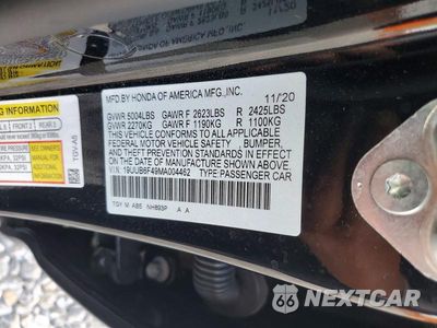 Zdjęcie 13 z 13 samochodu: 2021 ACURA TLX TECHNOLOGY VIN:19UUB6F49MA004462 - miniatura