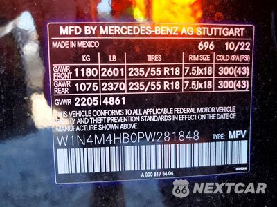 Zdjęcie 13 z 13 samochodu: 2023 MERCEDES-BENZ GLB 250 4MATIC VIN:W1N4M4HB0PW281848 - miniatura