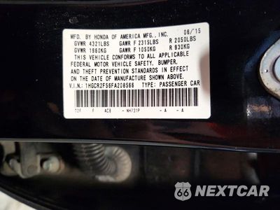 Zdjęcie 12 z 12 samochodu: 2015 HONDA ACCORD SPORT VIN:1HGCR2F56FA208566 - miniatura