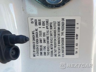 Zdjęcie 12 z 12 samochodu: 2016 HONDA CIVIC EXL VIN:2HGFC3B77GH350438 - miniatura