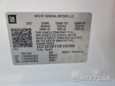 Zdjęcie 12 z 12 samochodu: 2018 CHEVROLET SILVERADO K2500 HEAVY DUTY LT VIN:1GC1KVEY7JF153368 - miniatura