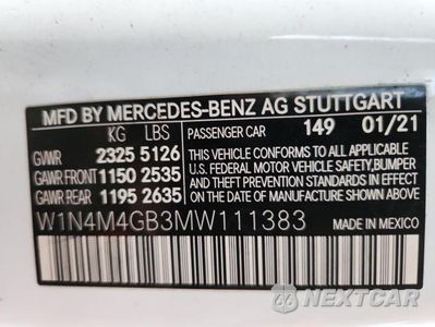Zdjęcie 12 z 12 samochodu: 2021 MERCEDES-BENZ GLB 250 VIN:W1N4M4GB3MW111383 - miniatura