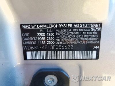 Zdjęcie 12 z 12 samochodu: 2003 MERCEDES-BENZ SL 55 AMG VIN:WDBSK74F13F056622 - miniatura