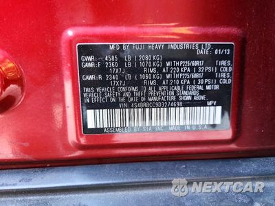 Zdjęcie 13 z 13 samochodu: 2013 SUBARU OUTBACK 2.5I PREMIUM VIN:4S4BRBCC9D3274698 - miniatura