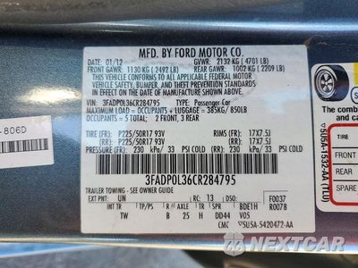 Zdjęcie 12 z 12 samochodu: 2012 FORD FUSION HYBRID VIN:3FADP0L36CR284795 - miniatura