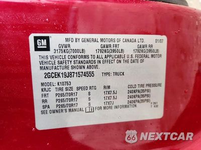Zdjęcie 12 z 12 samochodu: 2007 CHEVROLET SILVERADO K1500 VIN:2GCEK19J871574555 - miniatura