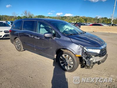 Czwarte zdjęcie samochodu z boku: 2024 HONDA ODYSSEY EXL VIN:5FNRL6H65RB053950 - miniatura